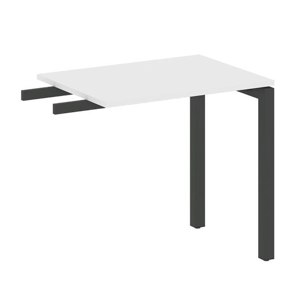 Metal System Quattro Приставной элемент на П-образном м/к 50БП.ПР-2 Белый/Антрацит металл 800*600*750 - Вид 1