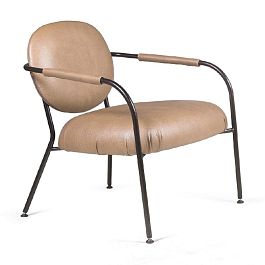 Лаунж кресло EGO, искусственная кожа, бежевый - Фото предпросмотра