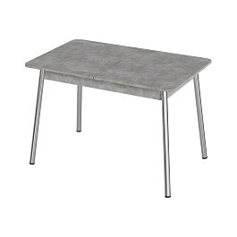 Стол Лион 2 ЛДСП (Подстолье косое хром(мет)) НЕ ВЫБИРАТЬ Ателье светлый - Фото предпросмотра
