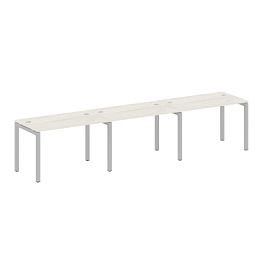 Metal System Quattro Р. ст. на 3 раб. места на П-образном м/к 50БП.СМ-3.2 Дуб наварра/Серый металл 3600*720*750 - Фото предпросмотра