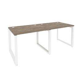 Onix Рабочая станция на О-образном м/к O.MO-RS-2.1.8 Тиквуд темный/Белый металл 1960*800*750 - Фото предпросмотра