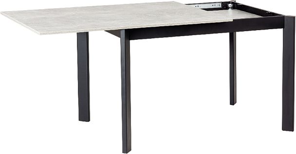 Стол деревянный кухонный раскладной Стил 120(170)*80 Бетон/Черный - Вид 4
