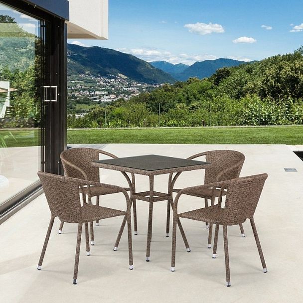 Набор уличный T282BNT/Y137C-W56 Light Brown 4Pcs - Вид 2