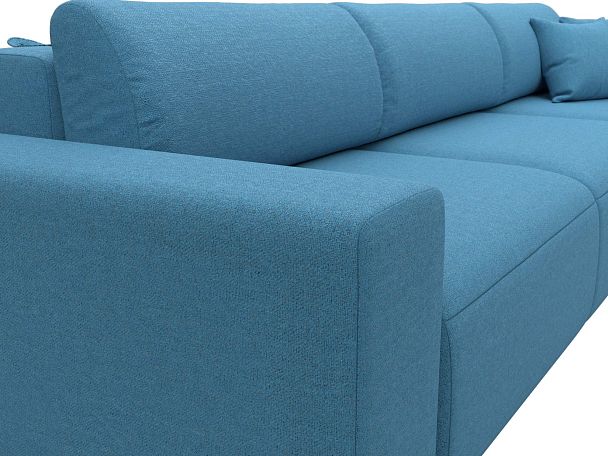 Диван прямой Лига-036 НПБ Классик Лонг Рогожка голубой - Вид 4