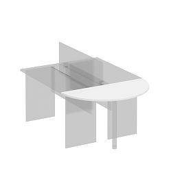 Приставка к столу без опоры Комфорт К.207 белый премиум - Фото предпросмотра