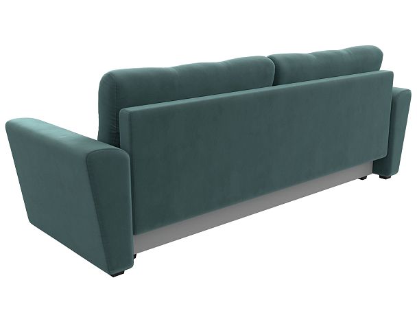 Диван прямой Амстердам Лайт (полностью велюр бирюзовый) - Вид 6