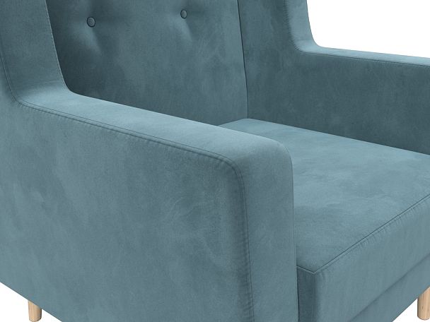 Кресло Брайтон (полностью велюр бирюзовый) - Вид 4