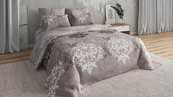 Постельное белье двуспальное Кружево Коралл - Вид 1