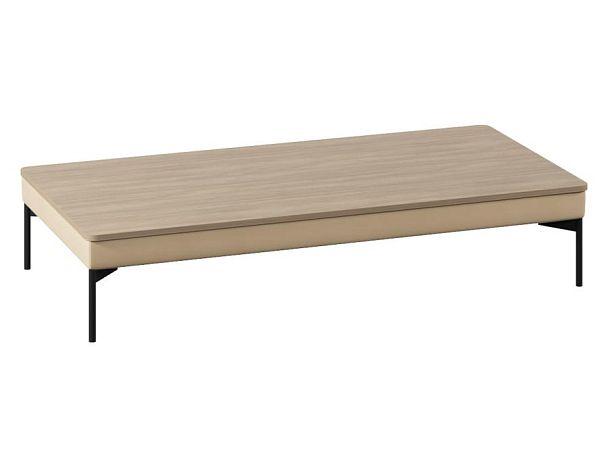 Столик Everprof Gamma двухместный угловой Экокожа Бежевый ЛДСП Светлый Дуб - Вид 1