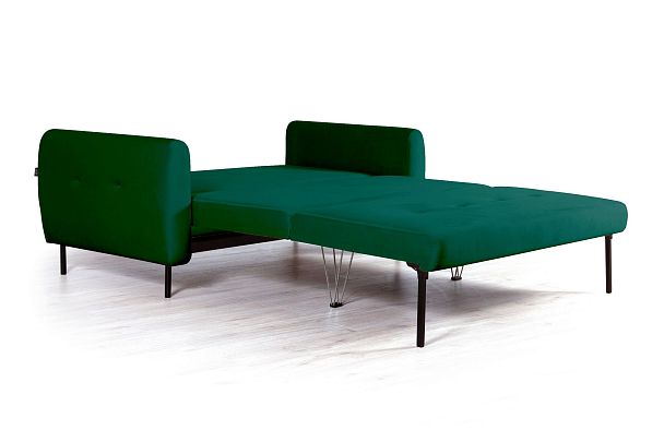 Siena диван-кровать прямой с подлокотниками, бархат зеленый 19 - Вид 4