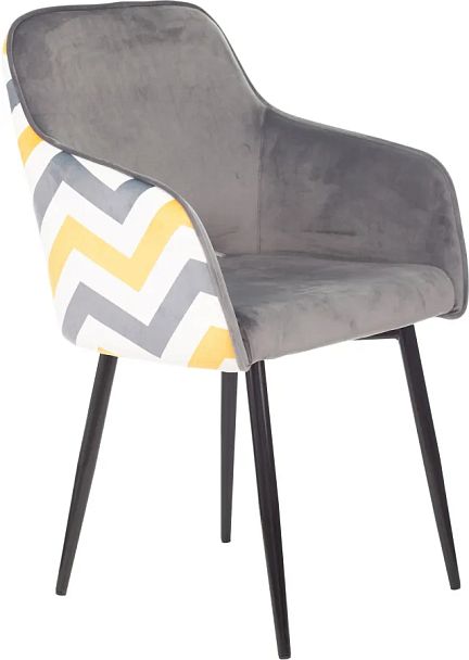 Кресло Бюрократ CH-380F серая жемчужина Italia 26 зигзаг на ножках металл - Вид 1