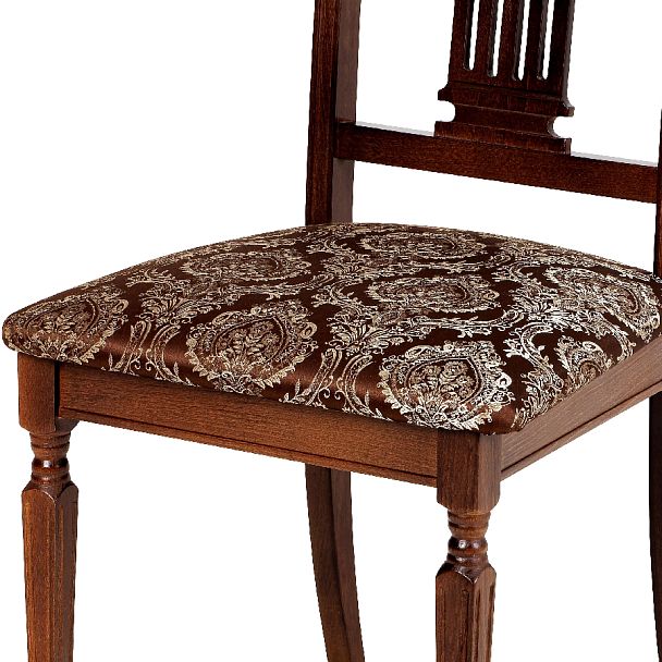 Комплект деревянных стульев с мягким сиденьем Мендельс Античный орех/Темно-коричневый жаккард, 4 шт. - Вид 11