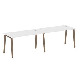 Metal System Р. ст. на 2 раб. места на А-образном м/к БА.СМ-2.3 Белый/Мокко металл 2800*720*750 - Фото предпросмотра