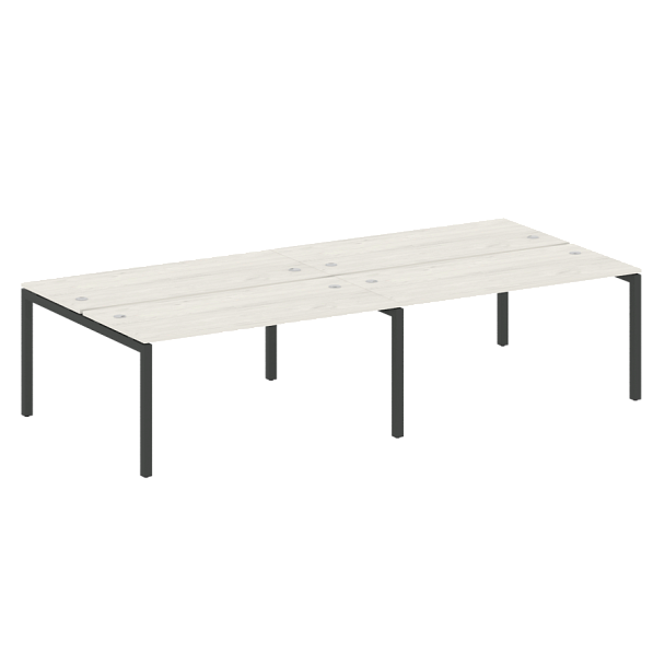 Metal System Quattro Р. ст. на 4 раб. места на П-образном м/к 50БП.СМ-4.4 Дуб наварра/Антрацит металл 3200*1475*750 - Вид 1