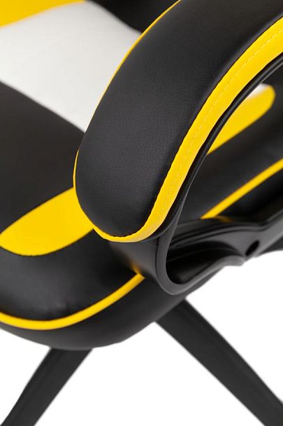 Кресло Chairman game 16 Россия экокожа черный/желтый/белый - Вид 14