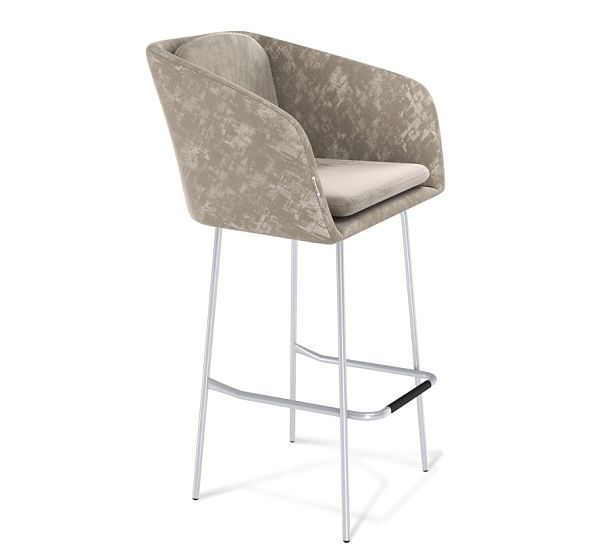 Стул барный Sheffilton SHT-ST43-1/S29 карамельный латте/хром лак - Вид 1