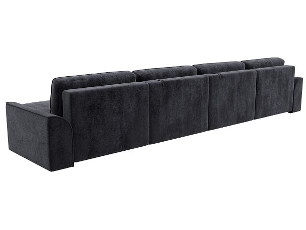 Диван п-образный Лига-048 НПБ лонг Велюр серый - Вид 5