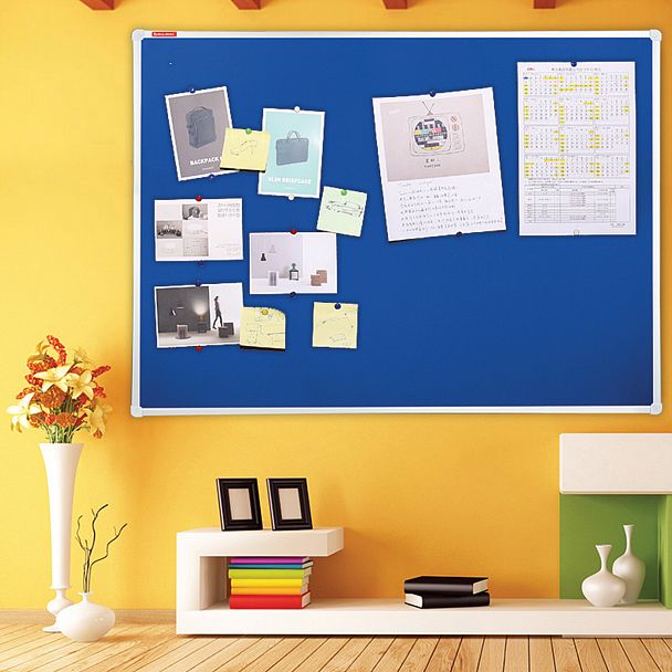 Доска c текстильным покрытием для объявлений 90х120 см синяя, ГАРАНТИЯ 10 ЛЕТ, РОССИЯ, BRAUBERG, 231701 - Вид 6