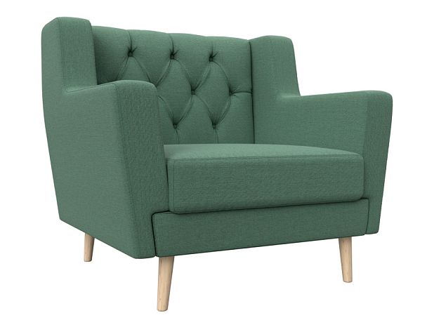 Кресло Брайтон Люкс Рогожка зеленый - Вид 1