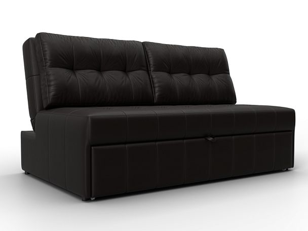 Диван прямой Лига-107 (140) Экокожа коричневый - Вид 1