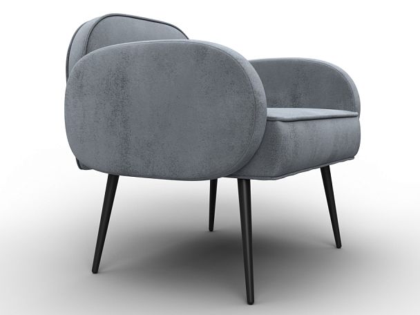Кресло Лига-086 Велюр серый - Вид 3