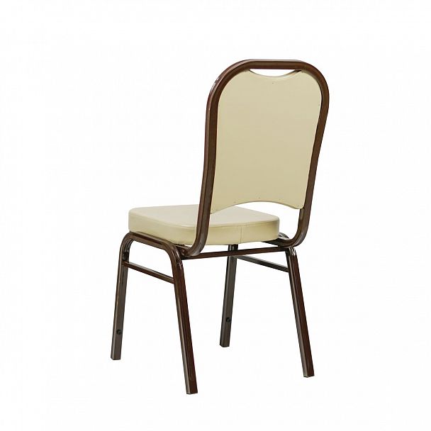 Стул Сахара 25 мм - светло-бежевый, коричневый, стопируемый - Вид 4