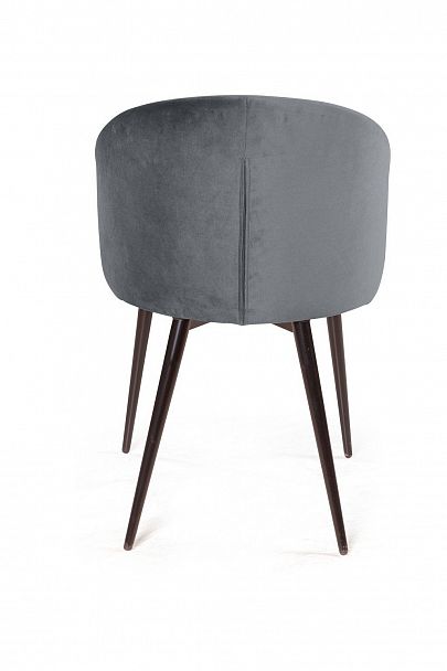 Стул Mont Blanc, бархат светло-серый 26 / черный конус - Вид 6