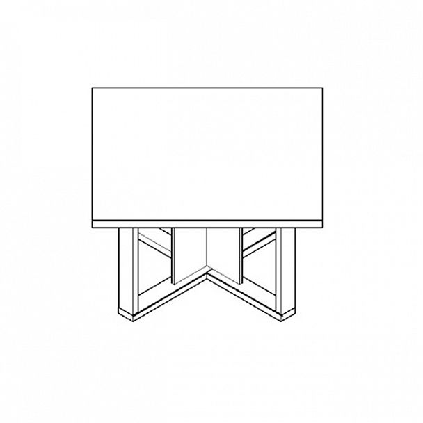 Стол для заседаний ACT 1212 Дуб Бофорд/Венге Магия 1200х1200х750 ALTO - Вид 2
