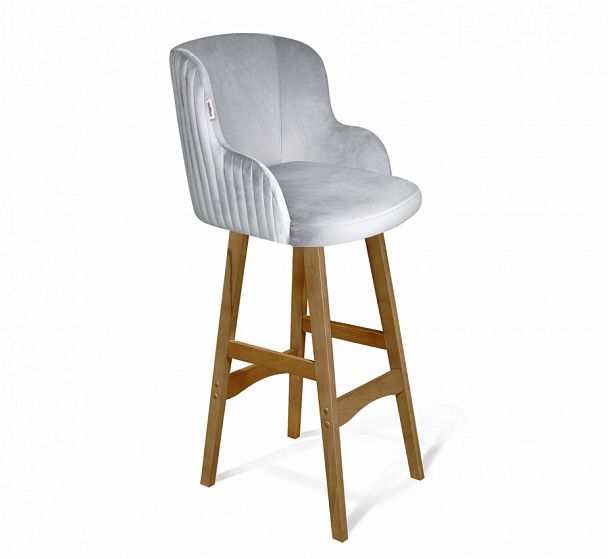 Стул барный Sheffilton SHT-ST39-1/S65 серое облако/светлый орех - Вид 1