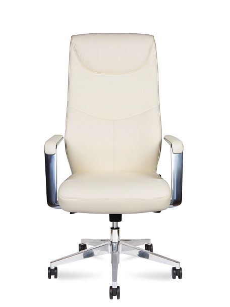 Кресло офисное / Harvard ivory / алюминиевая  база  / бежевая экокожа - Вид 2