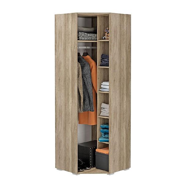 Спальня "Наоми" ШК-21 дуб каньон/графит - Вид 2