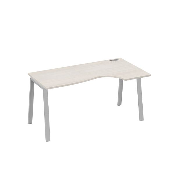 Стол эргономичный правый "Классика" на металлокаркасе TRE A4 А4 Б3 046 БП дуб / металлокаркас серый - Вид 1