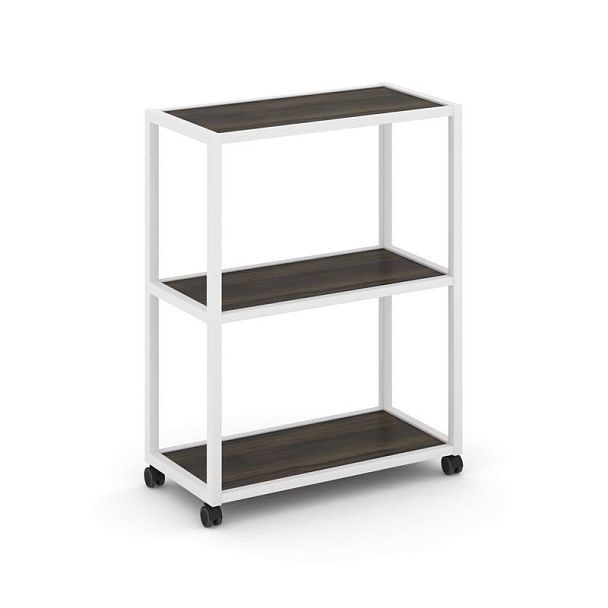 Shelf Mobile Стеллаж 3 уровня 1 секция VR.LT-STK-301.08 Дуб Мали/Металл Белый 800*400*1046 - Вид 1