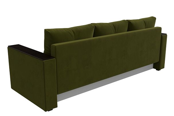 Диван прямой Атланта Лайт без стола (полностью микровельвет зеленый) - Вид 6
