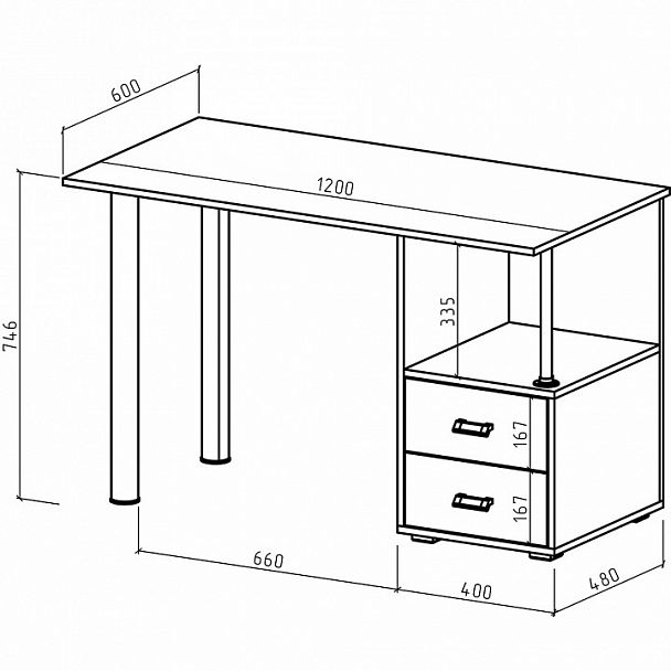 Стол письменный Имидж-68 - Вид 2