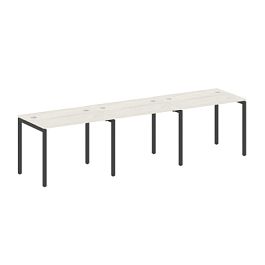 Metal System Quattro Р. ст. на 3 раб. места на П-образном м/к 40БП.СМ-3.1 Дуб наварра/Антрацит металл 3000*720*750 - Фото предпросмотра