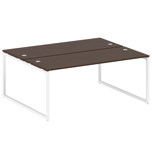 Metal System Quattro Р. ст. на О-образном м/к 40БО.РАС-СП-2.5 Венге/Белый металл 1800*1475*750 - Вид 1