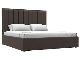 Кровать интерьерная Афродита 180 Рогожка коричневый - Фото предпросмотра