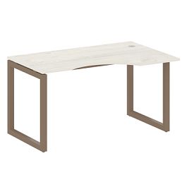 Metal System Quattro Стол криволинейный правый на О-образном м/к 50БО.СА-2 (R) Дуб наварра/Мокко металл 1400*900*750 - Фото предпросмотра