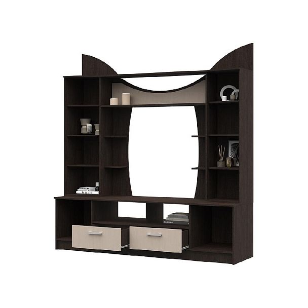 Гостиная ОЛЬБИЯ центральная секция венге/белфорт - Вид 2