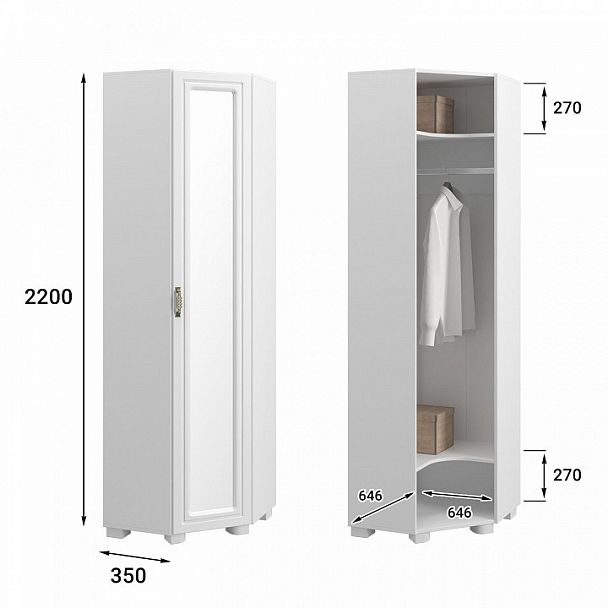 Шкаф платяной Монблан МБ-20К - Вид 6