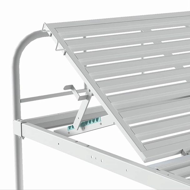 Кровать медицинская HILFE "КМ-01" 840х2084х906 мм, с углом наклона, ложе реечное, цвет белый, S26599100103 - Вид 3