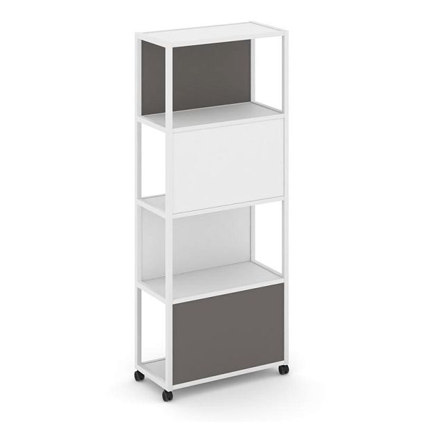 Shelf Mobile Стеллаж 5 уровней 1 секция VR.LT-STK-504.08 Белый Бриллиант/Металл Белый/W-26 800*400*2000 - Вид 1