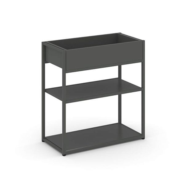 Rift Стеллаж металлический низкий приставной RF.STM-011 Антрацит/Металл Антрацит 596*350*750 - Вид 1