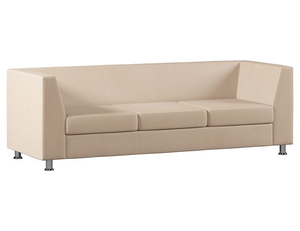 Диван Everprof Monro трехместный Экокожа Бежевый - Вид 1