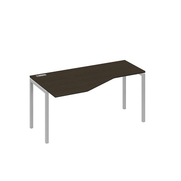 Стол эргономичный левый "Техно"на металлокаркасе DUE A4 А4 Б2 055 БП венге / металлокаркас серый - Вид 1