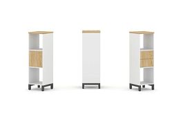 Стайл Проджект Набор стеллажа 1 сторон., 3 яр. SN.NS-311 Белый/Тиквуд Светлый/Металл Антрацит 387*40 - Фото предпросмотра