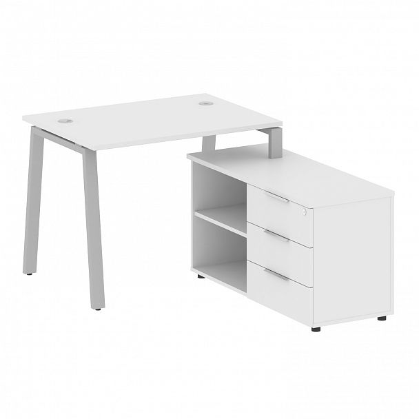 Рабочая станция "Metal System" БА.РС-СТС-2.1 белый/серый - Вид 1