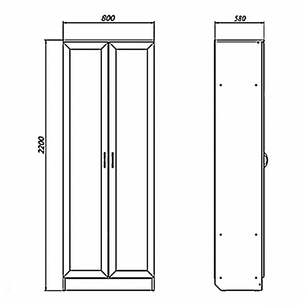 Шкаф для одежды "Консул" Г6.02 дуб молочный - Вид 2