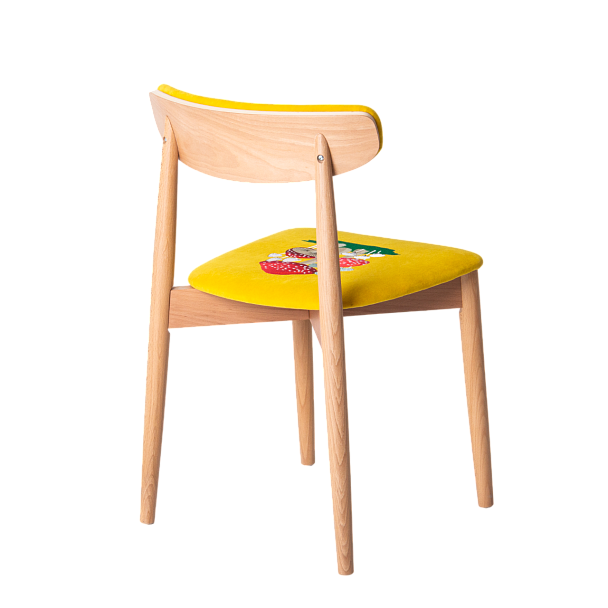 Стул Роквелл, вышивка грибы, велюр TEDDY 628 - Вид 5